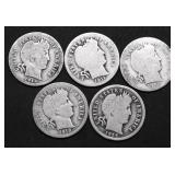 5 BARBER DIMES