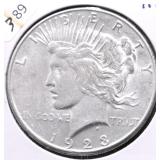1923 S PEACE DOLLAR AU