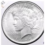 1923 CHOICE BU PEACE DOLLAR