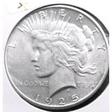 1925 CHOICE BU PEACE DOLLAR