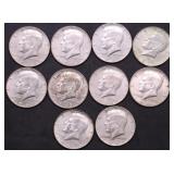 10 40 % SILVER HALF DOLLARS
