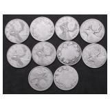 10 CANADA SILVER QUARTERS