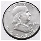 1963 D CHOICE BU FRANKLIN HALF DOLLAR