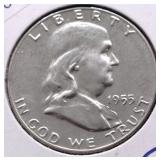 1955 PROOF FRANKLIN HALF DOLLAR