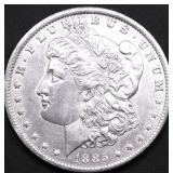 1885 O MORGAN DOLLAR AU