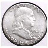 1963 CHOICE BU FRANKLIN HALF DOLLAR