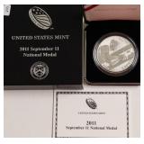 2011 SEPT 11 NATIONAL MEDAL W BOX PAPERS
