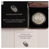 PROOF 2017 LIONS CLUB SILVER DOLLAR