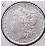 1896 MORGAN DOLLAR AU