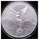 2024 5 OZ. .999 SILVER MEXICO ONZA GEM