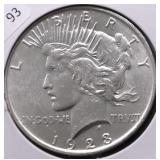 1923 PEACE DOLLAR AU