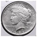 1921 PEACE DOLLAR AU