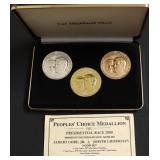 ALBERD GORE PRESIDENTIAL MEDALS 4 OZ .999 SILVER