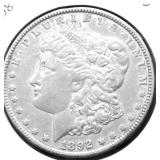 1892 O MORGAN DOLLAR XF