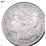 1921 D MORGAN DOLLAR XF