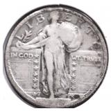 1918 S STANDING QUARTER VF