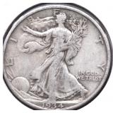 1934 D WALKING HALF DOLLAR XF
