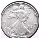 1942 S WALKING HALF DOLLAR XF