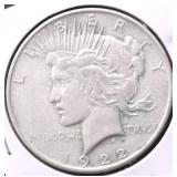1922 PEACE DOLLAR VF