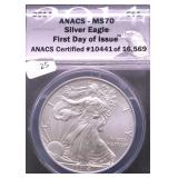 2014 ANACS  MS70 SILVER EAGLE