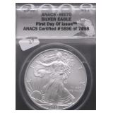 2008 ANACS  MS70 SILVER EAGLE