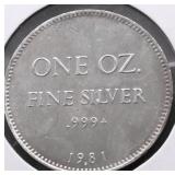 1 OZ .999 SILVER ROUND