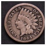 1864 CN INDIAN HEAD CENT VG