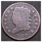 1829 HALF CENT VG