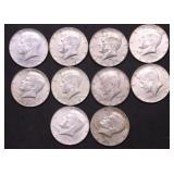 10 40 % SILVER HALF DOLLARS