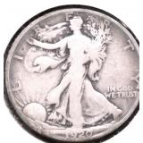 1920 S WALKING HALF DOLLAR VG