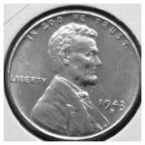 1943 S CHOICE BU LINCOLN CENT