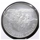 1992 CANADA SILVER DOLLAR GEM