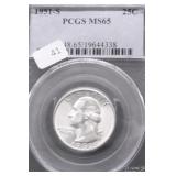 1951 S PCGS MS65 WASHINGGTON QUARTER