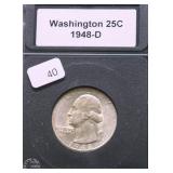 1948 D GEM BU WASHINGTON QUARTER