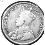 1920 CANADA SILVER 50 CENTS F