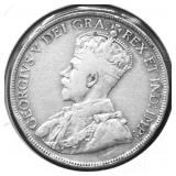 1919 CANADA SILVER 50 CENTS F