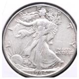 1944 WALKING HALF DOLLAR AU