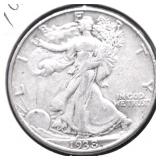1938 WALKING HALF DOLLAR XF