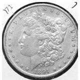 1891 S MORGAN DOLLAR AU