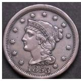 1853 LARGE CENT AU NICE SURFACE