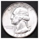 1956 D CHOICE BU WASHINGTON QUARTER