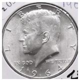 1964 D CHOICE BU KENNEDY HALF DOLLAR