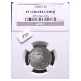 2008 S NGC PF69UC JEFFERSON NICKEL