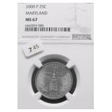 2000 P NGC MS67 STATE QUARTER