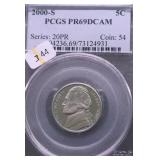 2000 S PCGS PF69DC JEFFERSON NICKEL