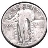1928 D STANDING QUARTER F
