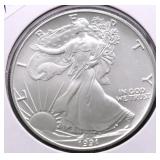 1991 SILVER EAGLE GEM