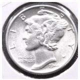 1944 D GEM BU SPLIT BANDS MERCURY DIME