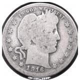 1916 D BARBER QUARTER G
