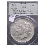 1921 PCGS MS63 PEACE DOLLAR